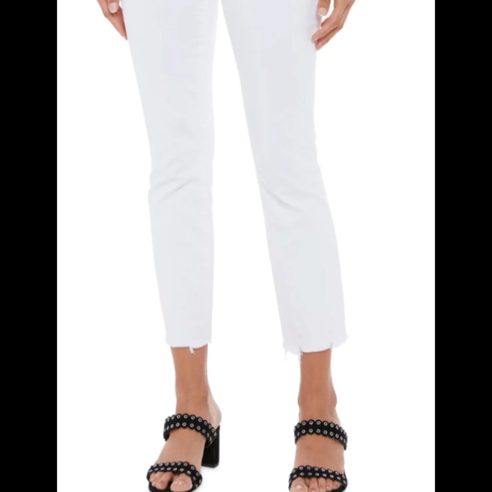 Paige White Cindy Crop High Rise Straight Crop Jeans Size 28 NWT